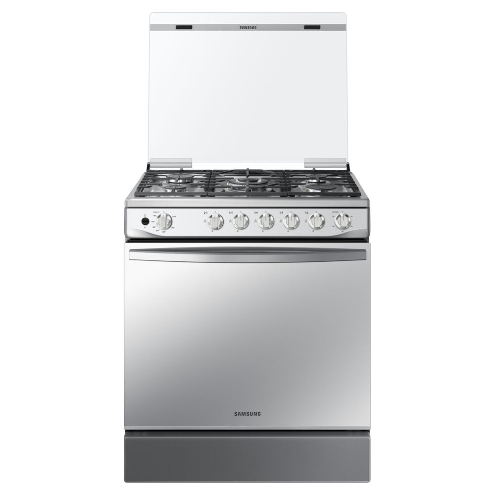Samsung Cocina A Gas Con 5 Quemadores Con Quemador De Triple Potencia Color Silver Mirror image number 0.0